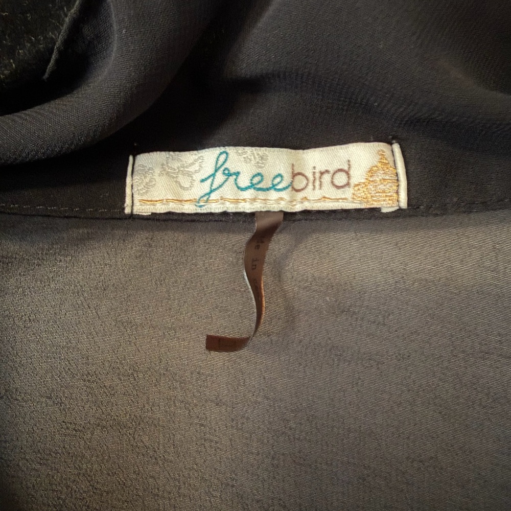 Freebird Black Button-Front Mini Dress - Picture 3 of 3